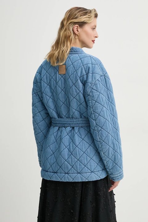 MUNTHE kurtka jeansowa FRIDOLF damska kolor niebieski przejściowa oversize 251153425108 - zdjęcie produktu nr 2
