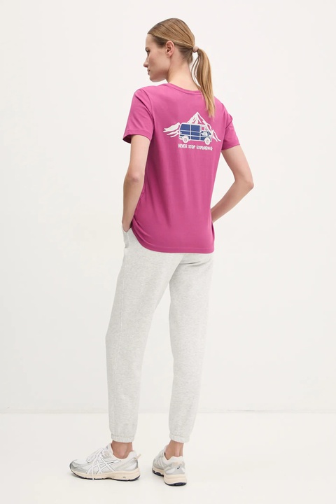 The North Face t-shirt Outdoor Graphic damski kolor różowy NF0A8C226EO1 - zdjęcie produktu nr 1