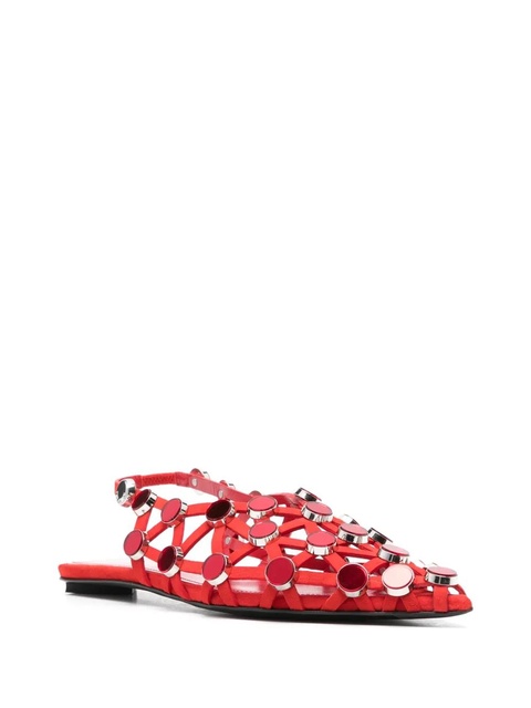 The Attico Grid ballet flats - Red - zdjęcie produktu nr 2