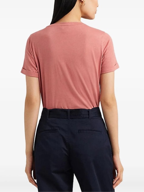 Lauren Ralph Lauren logo-beaded T-shirt - Pink - zdjęcie produktu nr 1