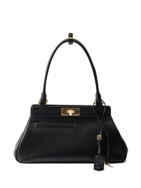 Prada medium leather tote bag - Black - zdjęcie produktu nr 1