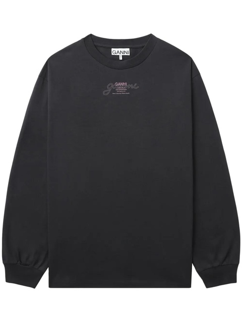 GANNI logo-print sweatshirt - Black - zdjęcie produktu nr 1