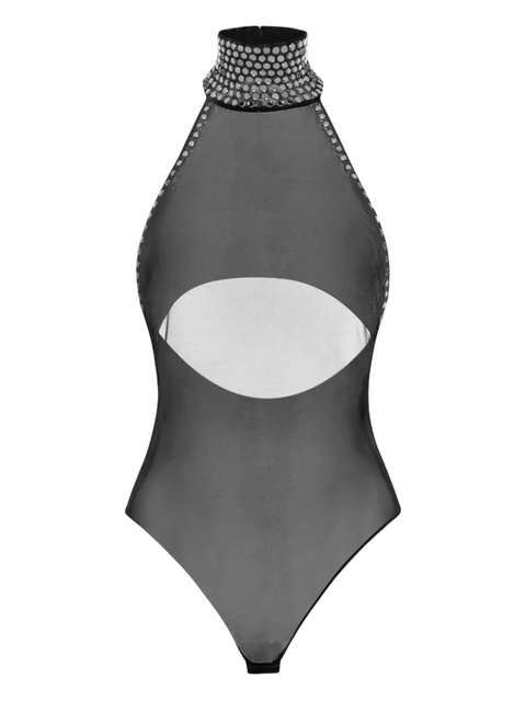 Oséree Crystal-embellished turtleneck bodysuit - Black - zdjęcie produktu nr 1