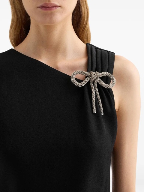 Jil Sander jewel bow asymmetrical hem dress - Black - zdjęcie produktu nr 2