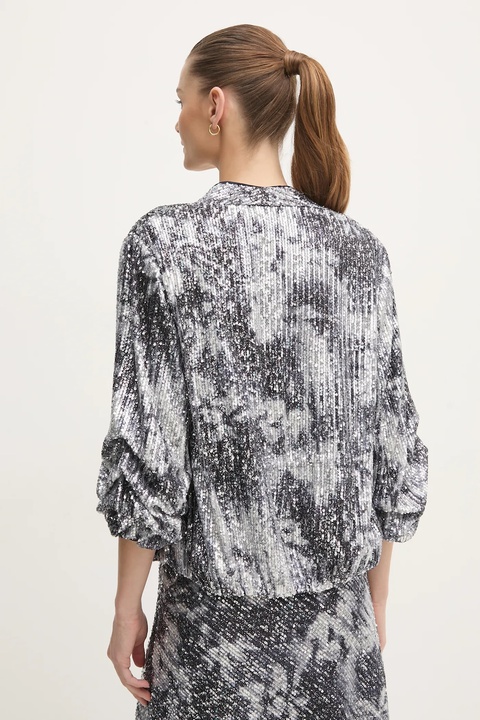 DIANE VON FURSTENBERG marynarka kolor srebrny niezapinana wzorzysta DVFJS4S003 - zdjęcie produktu nr 2