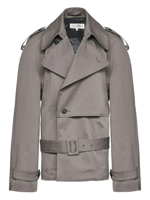 MM6 Maison Margiela double-breasted belted trench jacket - Grey - zdjęcie produktu nr 1