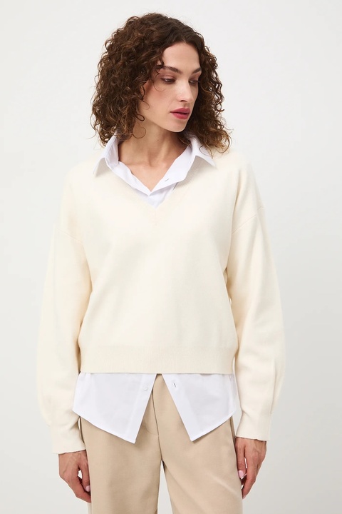 Medicine sweter damski kolor beżowy - zdjęcie produktu nr 1