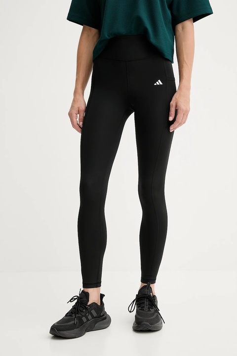 adidas Performance legginsy treningowe Optime damskie kolor czarny gładkie JM3067 - zdjęcie produktu nr 1