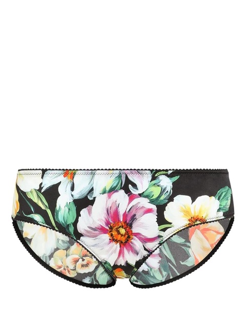 Dolce & Gabbana floral-print briefs - Black - zdjęcie produktu nr 2