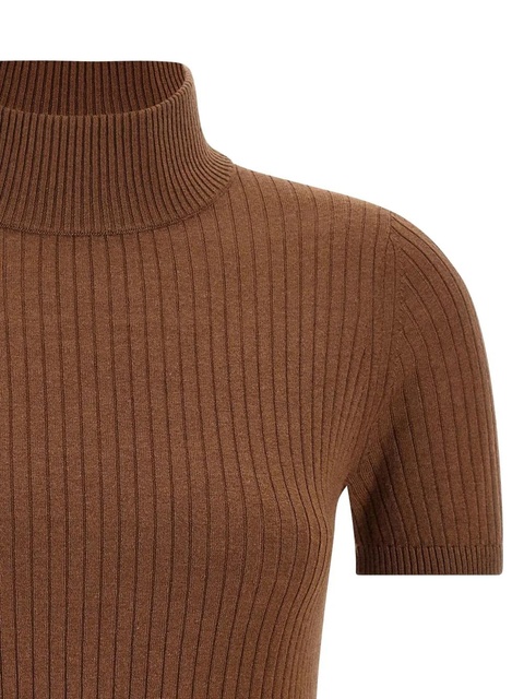 Max Mara ribbed high-neck top - Brown - zdjęcie produktu nr 2