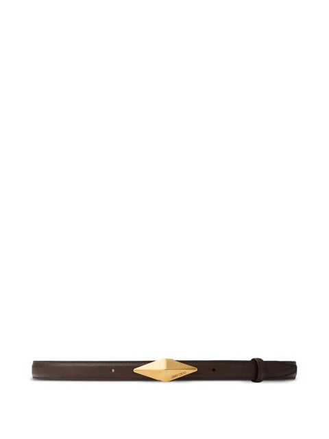 Jimmy Choo diamond-clasp leather belt - Brown - zdjęcie produktu nr 1