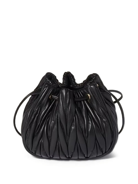 Miu Miu matelassé-motif pouch bag - Black - zdjęcie produktu nr 2