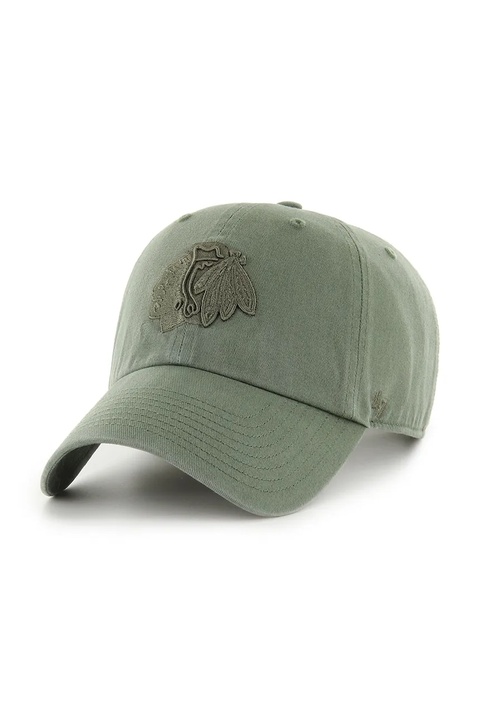 47 brand czapka z daszkiem bawełniana NHL Chicago Blackhawks kolor zielony H-NLRGW04GWS-MS - zdjęcie produktu nr 1