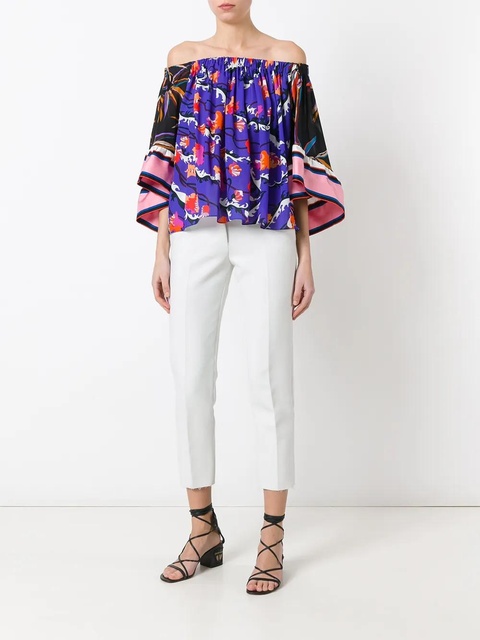 PUCCI off shoulder floral blouse - Multicolour - zdjęcie produktu nr 2