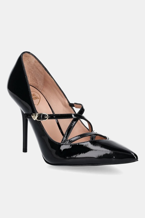 Love Moschino szpilki skórzane kolor czarny JA10319G1NIH0000 - zdjęcie produktu nr 1