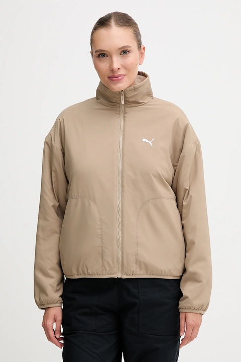 Puma kurtka dwustronna kolor beżowy przejściowa oversize 688386 - zdjęcie produktu nr 2