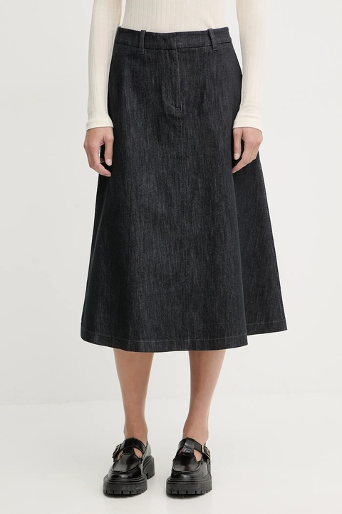 Marc O'Polo spódnica jeansowa kolor niebieski midi rozkloszowana 600004320155 - zdjęcie produktu nr 2