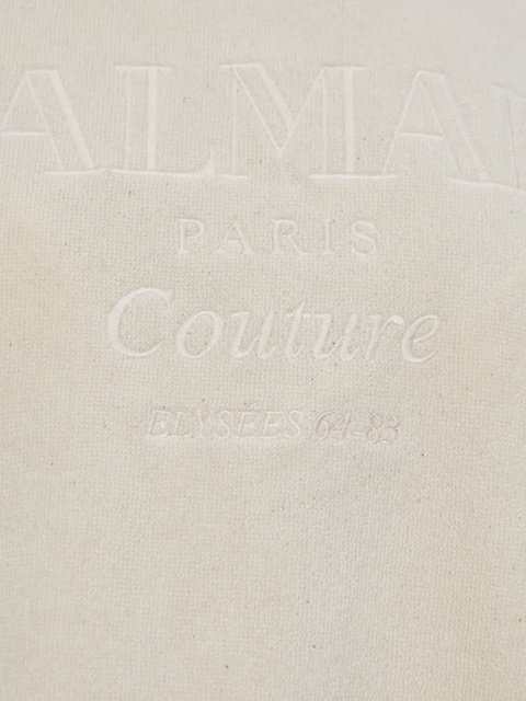 Balmain hooded logo poncho - Neutrals - zdjęcie produktu nr 1