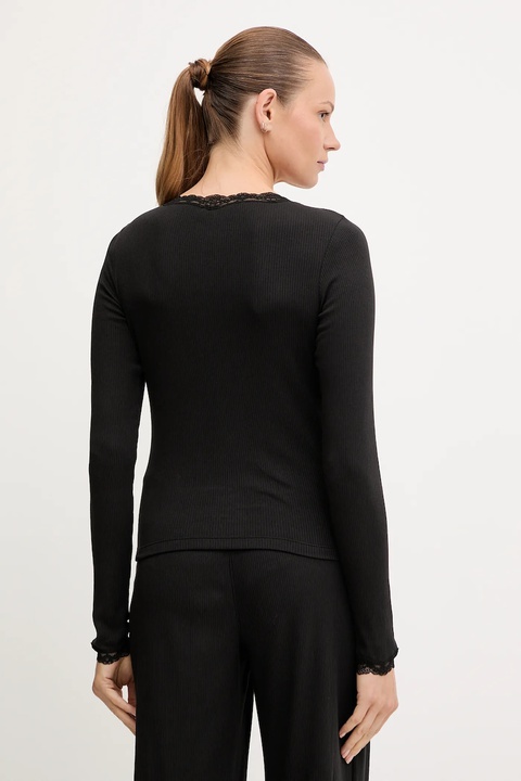 Tommy Hilfiger longsleeve kolor czarny UW0UW06071 - zdjęcie produktu nr 2