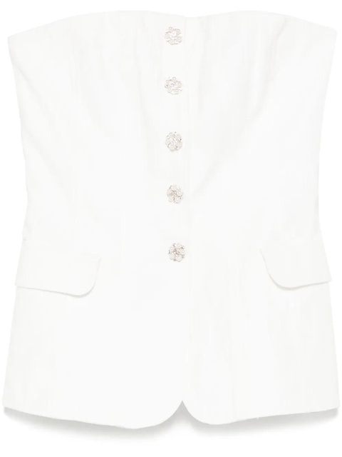 Maje crystal-buttons top - White - zdjęcie produktu nr 1
