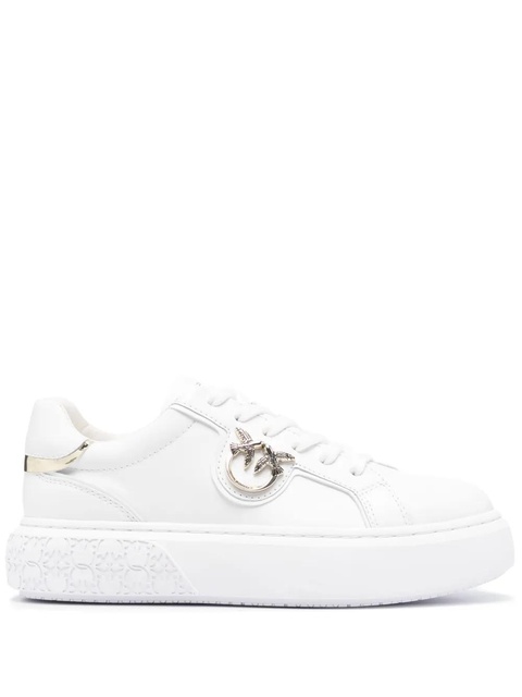 PINKO Love Birds leather sneakers - White - zdjęcie produktu nr 1