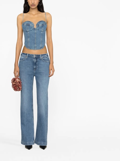 Magda Butrym cropped denim bustier top - Blue - zdjęcie produktu nr 2
