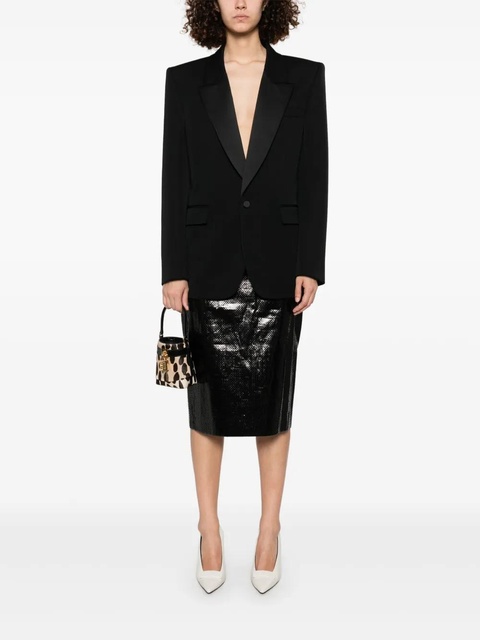 Saint Laurent grain-de-poudre blazer - Black - zdjęcie produktu nr 2