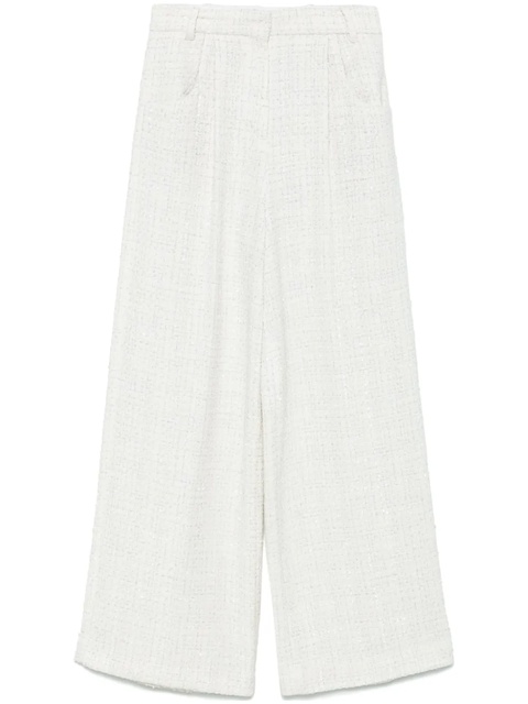 Maje wide-leg tweed trousers - White - zdjęcie produktu nr 1