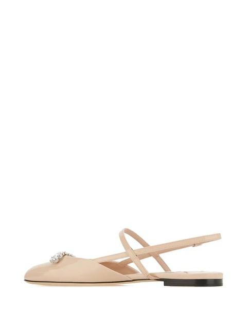 Jimmy Choo crystal-embellished ballet flats - Neutrals - zdjęcie produktu nr 2