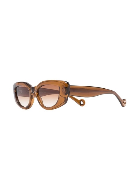 Lanvin engraved-logo tinted sunglasses - Brown - zdjęcie produktu nr 2