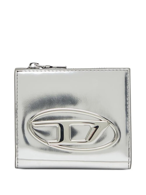Diesel 1DR metallic zippered wallet - Silver - zdjęcie produktu nr 1
