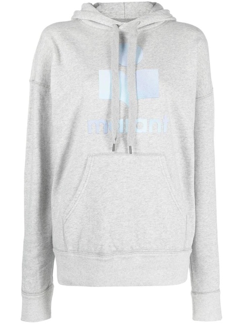 MARANT ÉTOILE logo-print long-sleeved hoodie - Grey - zdjęcie produktu nr 1