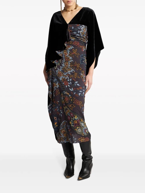 ETRO paisley contrasting print dress - Black - zdjęcie produktu nr 2