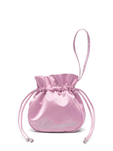 Blumarine rhinestone logo clutch - Pink - zdjęcie produktu nr 1