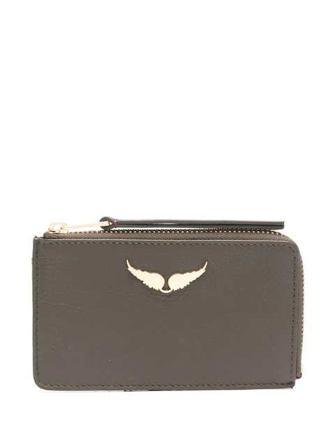 Zadig&Voltaire ZV Card logo-plaque leather cardholder - Green - zdjęcie produktu nr 1