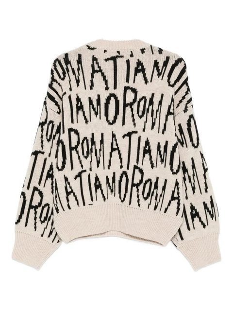 Alysi lettering-knit sweater - Neutrals - zdjęcie produktu nr 2