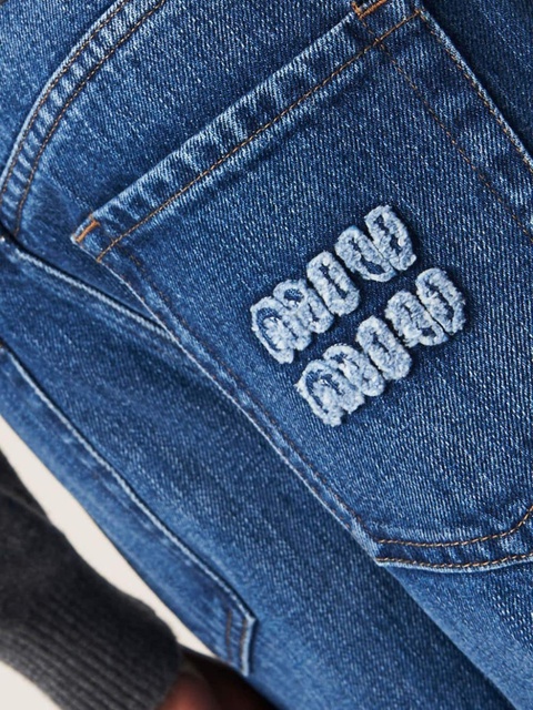 Miu Miu five-pocket straight-leg jeans - Blue - zdjęcie produktu nr 2