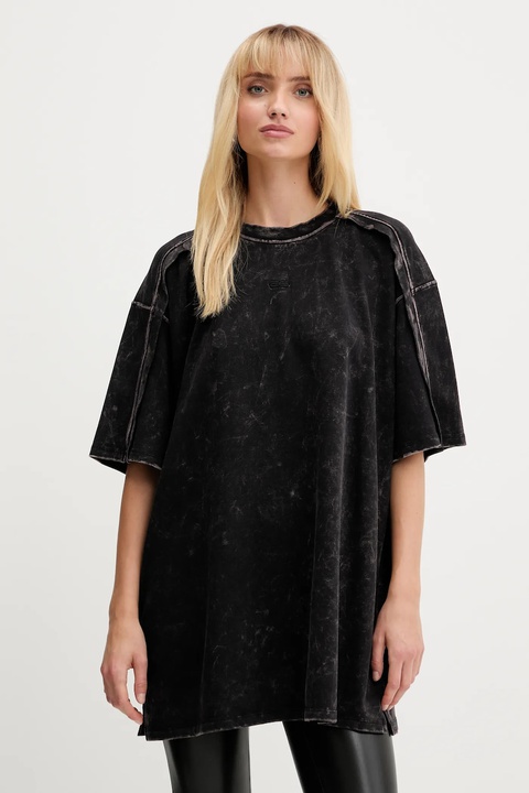 Gestuz t-shirt bawełniany damski kolor czarny 10910657 - zdjęcie produktu nr 1