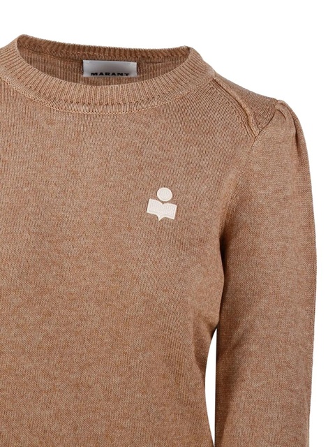 MARANT ÉTOILE crew-neck logo sweater - Brown - zdjęcie produktu nr 2