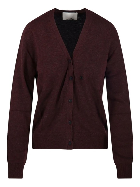 MARANT ÉTOILE button-front V-neck cardigan - Red - zdjęcie produktu nr 1
