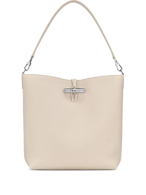 Longchamp medium Le Roseau grained-leather shoulder bag - Neutrals - zdjęcie produktu nr 1