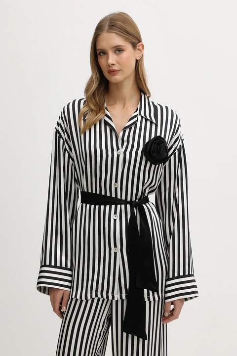 The Sleeper koszula i spodnie damski kolor czarny FW2436CS - zdjęcie produktu nr 2