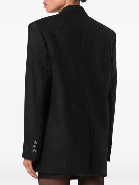 Versace pinstripe double-breasted blazer - Black - zdjęcie produktu nr 2