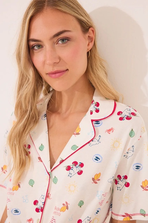 women'secret piżama bawełniana damska kolor biały bawełniana 3132114 - zdjęcie produktu nr 2