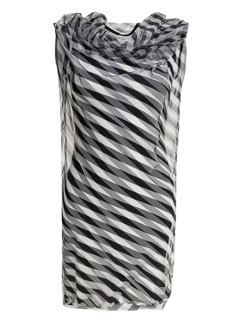 Max Mara cowl-neck striped dress - Black - zdjęcie produktu nr 2