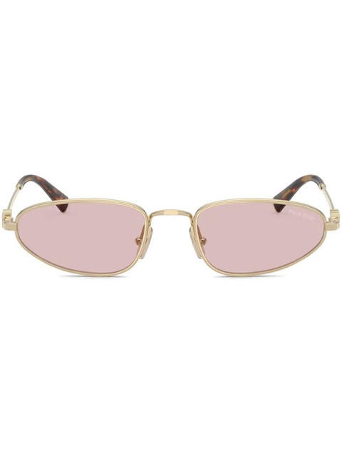 Miu Miu Eyewear oval-frame sunglasses - Gold - zdjęcie produktu nr 1