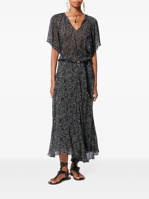 MARANT ÉTOILE Neslya printed blouse - Black - zdjęcie produktu nr 2