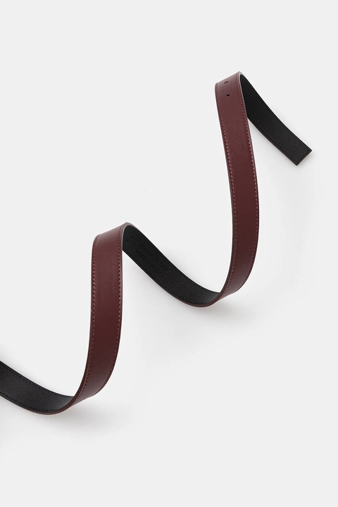 Trussardi pasek skórzany damski kolor bordowy B344B000005N - zdjęcie produktu nr 2