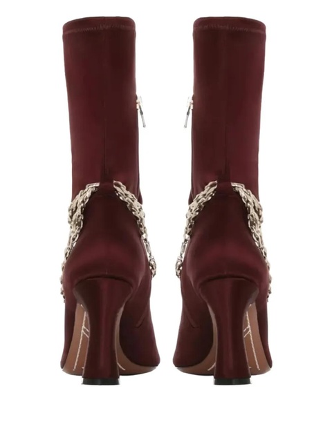 ZIMMERMANN 85mm chain-detail ankle boots - Red - zdjęcie produktu nr 2