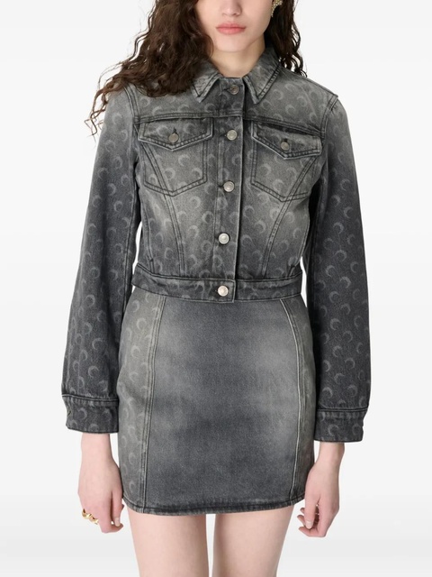 Marine Serre moon laser denim jacket - Grey - zdjęcie produktu nr 1